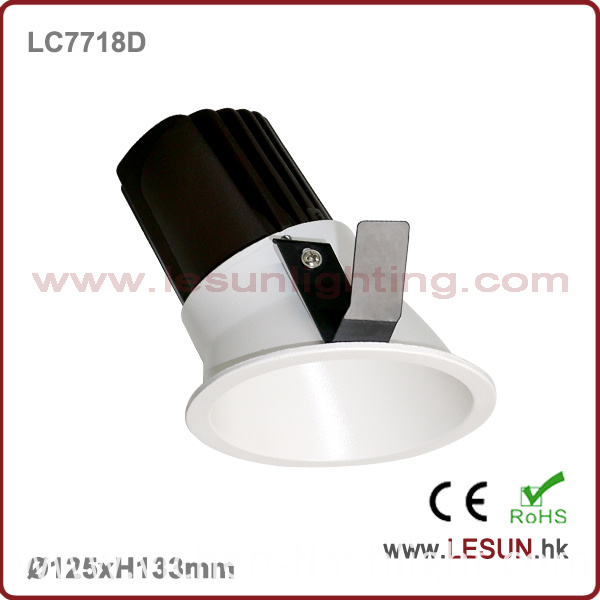 Recessed Instal 12W Dimmable COB LED Ceiling Downlight LC7718d